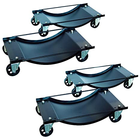 4 Car Wheel Dollies Car Skate Dolly Van Positioning Garage Jack 450 Kgs Per Dolly 2 Pairs