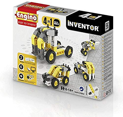 Engino-INVENTOR 0434 - Konstruktionsbausatz 4 in 1 Baumaschinen