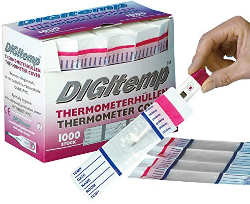 Digitemp H7 11033 Thermometerhülle für gebräuchlichen Digital-Fieberthermometer, ohne Gleitmittel (1000-er Pack)