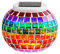SUAVER Bunte Sphärische Mosaik Lampe,Wasserdichte LED Magic Kugel Leuchten Solar Mosaik Tischlampe für Garten, Patio, Tabelle, Zimmer (Regenbogen)