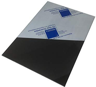 Placa de cristal acrílico, tamaño A4 o 297 x 210 mm, grosor de 3 mm, plástico para la fabricación de modelos, para el hogar y el jardín, color: negro