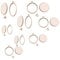 Healifty 8pcs Mini Stickrahmen Stickrahmen rund und oval Kreuzstich Creolen für Kunsthandwerk handliches Nähen und Aufhängen