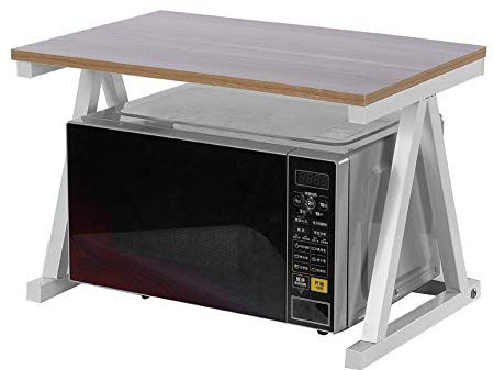 GOTOTOP Étagère de rangement en bois pour four à micro-ondes 57 cm blanc
