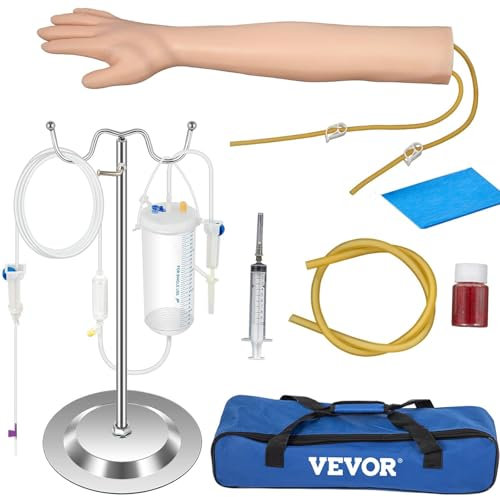 VEVOR IV Übungsarm 2.14kg Intravenous Practice Arm Vein Puncture Training Medizinisches Modell PVC Material PP Material Blutabnahme Set