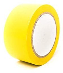 Nastro Adesivo per Pavimento, Nastro Adesivo da Segnalazione, Segnaletica di Sicurezza (Giallo, 60 mm x 33 m)