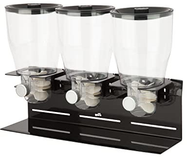 Honey-Can-Do Triple Dispenser, Black/Silver