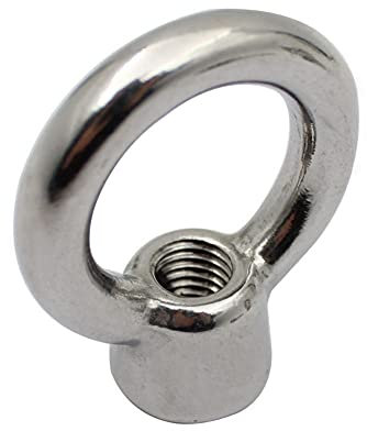 Eye Mutter, Asudaro Edelstahl-Ringmutter mit Gewinde Ösenmutter Kranaugenmutter Buchse mit weiblichem Hubring Edelstahl-Takelage Ringe Lug Schrauben Hebe Ringe Ringschrauben Ringschraube,M20
