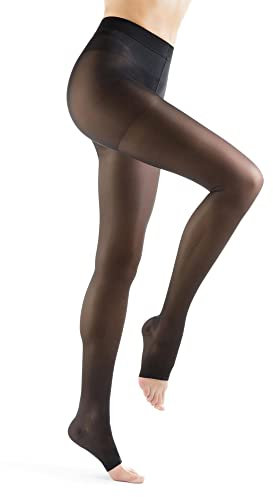 Relaxsan Basic 880A (Schwarz, 2-M) stützende Strumpfhose mit abgestufter Kompression 18-22 mmHg mit offener Spitze 140 Den