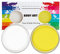 Pintura facial y corporal, 30g x 2 piezas, Set de Maquillaje de Fiesta, Pintura facial para disfraces, Blanco + amarillo
