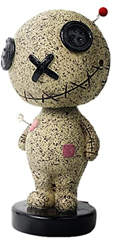 Voodoo Puppe Auto Schüttelkopf Puppe | Voodoo Puppe Schüttelkopf Auto Ornamente | Fluch Puppe Harz Ornamente Auto Armaturenbrett Dekorationen, Wackelkopf Figuren für