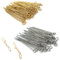 DHER Épingles à tête de fabrication de bijoux Épingles à oeil Tiges Clous a Tete 100pcs aiguille en forme de T en acier inoxydable 0.6mm diamètre de fil aiguille à tête plate argent/or (30mm)