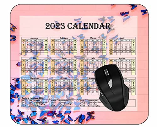 YENDOSTEEN 2024 Kalender-Mausunterlage,Zweig-Blüten-Blumen-Mausunterlagen PAD#113 260 * 210 * 3 mm