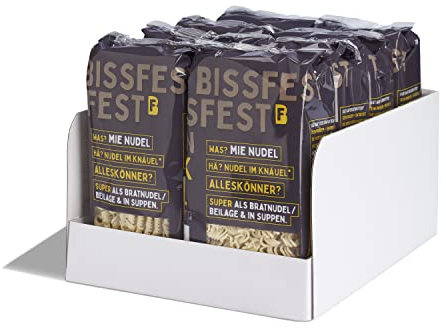 bissfest Bio Mie Nudeln 2 kg (8 x 250 g) - vielseitige asiatische Nudeln für Wok, Suppengerichte oder als Beilage
