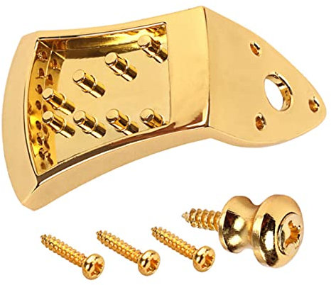 Vaguelly 1satz Triangle Mandolinen Saitenhalter Saiten Archtop Brücke Mit Schrauben Hochwertiges Material Professionelles Zubehör Für Schnelle Saitenwechsel Für Mandolinenliebhaber