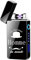 ASANMU Briquet Électrique, Cadeau Saint Valentin idee Cadeau Homme, USB Briquet Electrique Rechargeable Coupe-Vent Double Arc Indicateur Puissance Commande Tactile Noir Briquet pour Bougie Barbecue