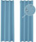 Ystyle Gardinen 2er Set, Thermovorhang Kälteschutz, Outdoor Vorhang Wetterfest Mit Ösen, Verdunkelungsvorhang, Vorhänge Blickdicht, Curtains Wohnzimmer, Thermovorhang Hitzeschutz, Hellblau
