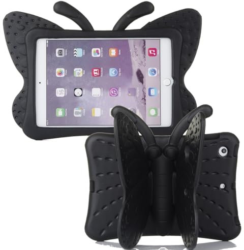 Funda protectora para tablet PC bonita funda de mariposa compatible con iPad 2/3/4 de 9.7 pulgadas versión 2011/2012, EVA a prueba de golpes, funda protectora resistente compatible con niños funda