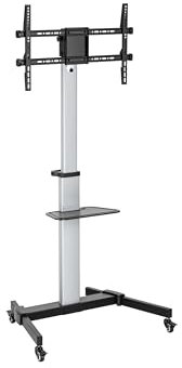 Equip 650630 Soporte de TV con Ruedas 37-86 VESA 600x400 50KG Máx Plata