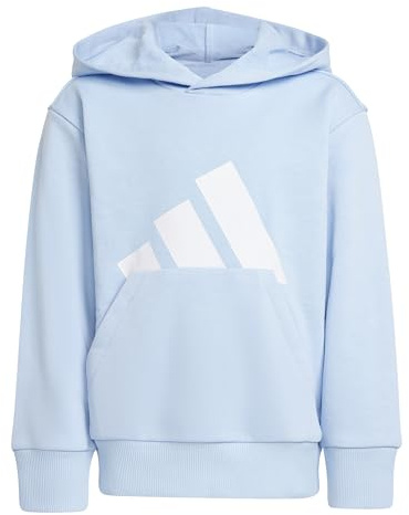 adidas Unisex Kids Essentials Big Logo Hoodie, Glow Blue/White, 7-8 Years