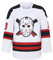 Herren Voorhees 13 Jason Friday Movie Eishockey Trikot Halloween Stitched, Weiss/opulenter Garten, L