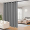 JIUZHEN Extra Wide Room Divider Curtain for Patio Sliding Door, Room Darkening Privacy Vertical Blind for Living Room/Office/French Door (Light Grey, W100 by L96, 1 Panel)