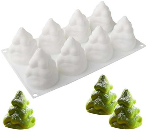 MEZHEN Weihnachten Silikonform Weihnachtsbaum Backform 3D Kuchenform Weihnachtsbaum Mousse Kuchenbackform Silikon Weihnachten Form Schokoladenformen Motivbackformen