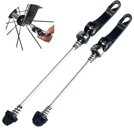 1 Pair Bike Quick Release Skewer Front Rear Hub Ultralight Bike Quick Release Axle Bicycle Quick Release Wheel Nuts Front and Rear Skewers for MTB Road Mountain Bike