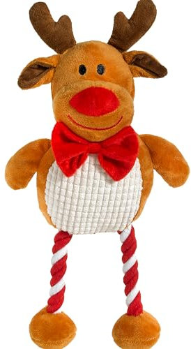 Good Boy Christmas Dog Toy Hug Tug Reindeer