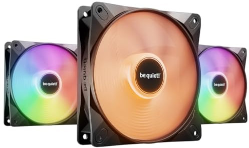 be quiet! Light Wings LX 120mm PWM high-speed Triple Pack, 3 fans included, illuminated hub, multiple colors+modes, optimized fan blades for extraordinary air pressure, daisy chain option