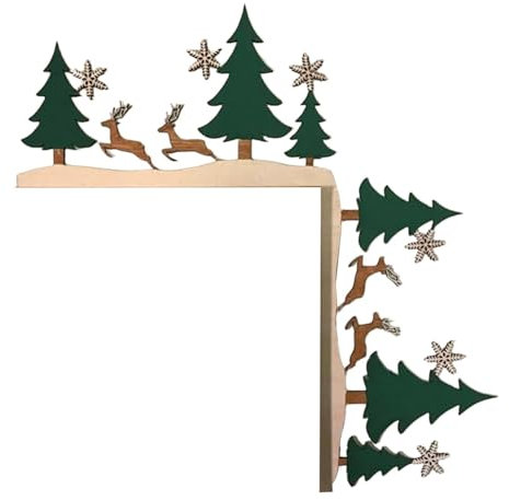 Türrahmen Deko Weihnachten, Weihnachtsdeko Für Türrahmen-Deko Aus Weihnachtstürdekorationen, Weihnachts-Holzschild Tür Eckschild Dekoration Ornament, Wände Türdeko Geschenk