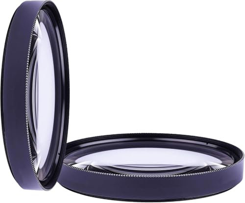 Obiettivo macro ad alta definizione a 2 elementi, 10x, per fotocamere Compatibile con Nikon, Canon, Sony, Panasonic, Fujifilm, Pentax e Olympus DSLR (82mm)