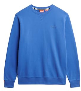 Superdry Herren Essential Logo Rundhals-Sweatshirt Chambray Blau S