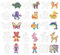 SinChic Fuse Beads Boards,15 PCS Hama Bead Pegboard Clear Animal Shape Pegboards with 15 Pattern Template Paper Cards Ironing Bead Pin Plates for DIY Crafts Birthday Gifts(Without Beads)