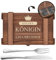 Maverton Steakbesteck 12-teilig - 6 Steakmesser und 6 Steakgabel - Edelstahl Grillbesteck in Holzkiste - personalisierte Geschenke für Frauen für Paar - Besteck Set für 6 Personen