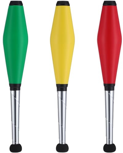 TOYANDONA Juggling Pins Set 3 pcs Juggling Sticks for Beginners Training Clubs Pe Material Circus Stage Prop Hand-Eye Coordination Practice Outdoor Toy