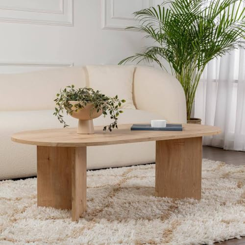 Dmora Couchtisch Parrano 119x60x40h cm Braun, Zeitschriftenablage