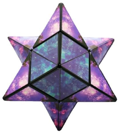 Magnetischer Zauberwürfel, Bunter Verformbare Cube, 3D Dekompression Puzzle Spielzeug ab 7-8-9-10-11 Jahre, 2 in 1 Würfel für Kinder und Erwachsene (Lila)