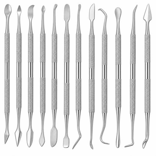 12 Piece Stainless Steel Wax Carver Tool Set, Double Ended