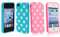 JBG 2in1 Combo Polka Dot Flex Gel Case for Iphone 4 & 4S, Baby Blue/Pink