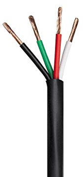 Monoprice 16 Gauge AWG 4 Conductor CMP-Rated Speaker Wire/Cable - 1000 Feet - Black | UL Plenum Rated, 100 Percent Pure Bare Copper With Color Coded Conductors - Nimbus Series