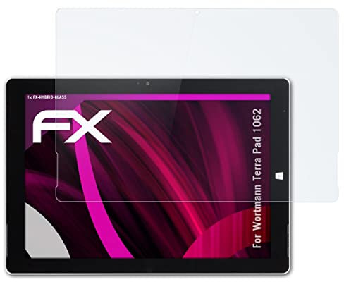 atFoliX Glasfolie kompatibel mit Wortmann Terra Pad 1062 Panzerfolie, 9H Hybrid-Glass FX Schutzpanzer Folie