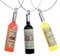 Miniblings 3 Stück Weihnachtsbaumanhänger Baumschmuck Anhänger Xmas Wein Flasche bunt