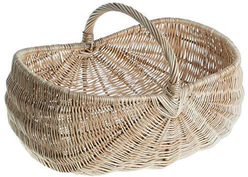 e-wicker24 Alles aus Weide Cesta Portalegna da Interno in Vimini Porta Legna da Interni Fatto a Mano Cesta in Vimini per Legno Cestino per tronchi Ceste per Legna da Interno