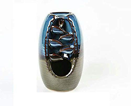 Mayco Bell Räucherstäbchen Halter, Keramik Räucherstäbchenhalter mit 10PCs Rückfluss Räucherkegel, Rückfluss Räuchergefäß Räucherstäbchen Rückfluss