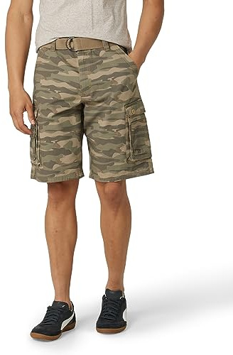Lee Mens Dungarees New Belted Wyoming Cargo Shorts, Fatigue Camo, 30 US