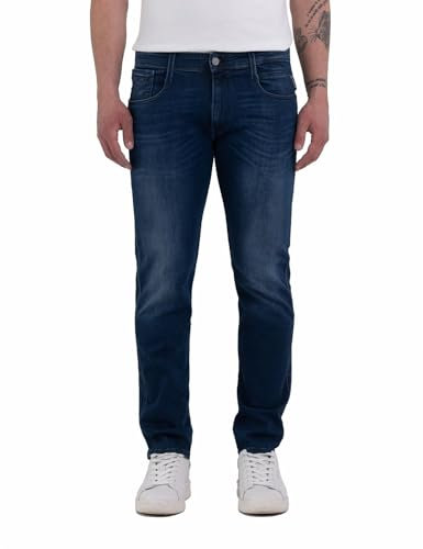 Replay Herren Jeans Anbass Slim-Fit mit Power Stretch, Medium Blue 009-1 (Blau), 34W / 34L