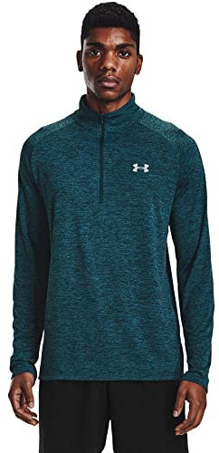 Under Armour Men's Tech 2.0 1/2 Zip-up Long Sleeve T-shirt Sweatshirt, Dark Cyan (463)/Mod Gray, XL