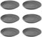 Acan Pack de 6 Platos de plástico para macetas de 50/60 cm Mediterránea. Bandejas, platillos, bajoplatos Redondos para tiestos de Interior, Exterior, jardín, terraza o balcón (Gris)