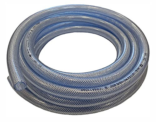 20mm (3/4) ID Clear Braided PVC Hose Pipe - Tricoflex TCN AL - Heavy Duty, Water, Airline, Compressor, Food Grade (30)