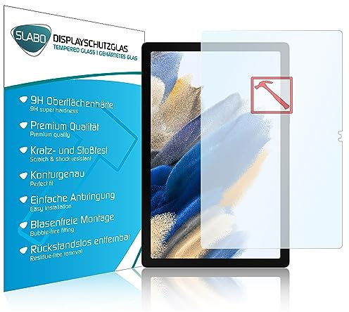 Slabo Premium Film de Protection d'écran en Verre trempé Compatible avec Samsung Galaxy Tab A8 10.5 2021 (LTE | WiFi) écran Film Tempered Glass Clair Dureté 9H